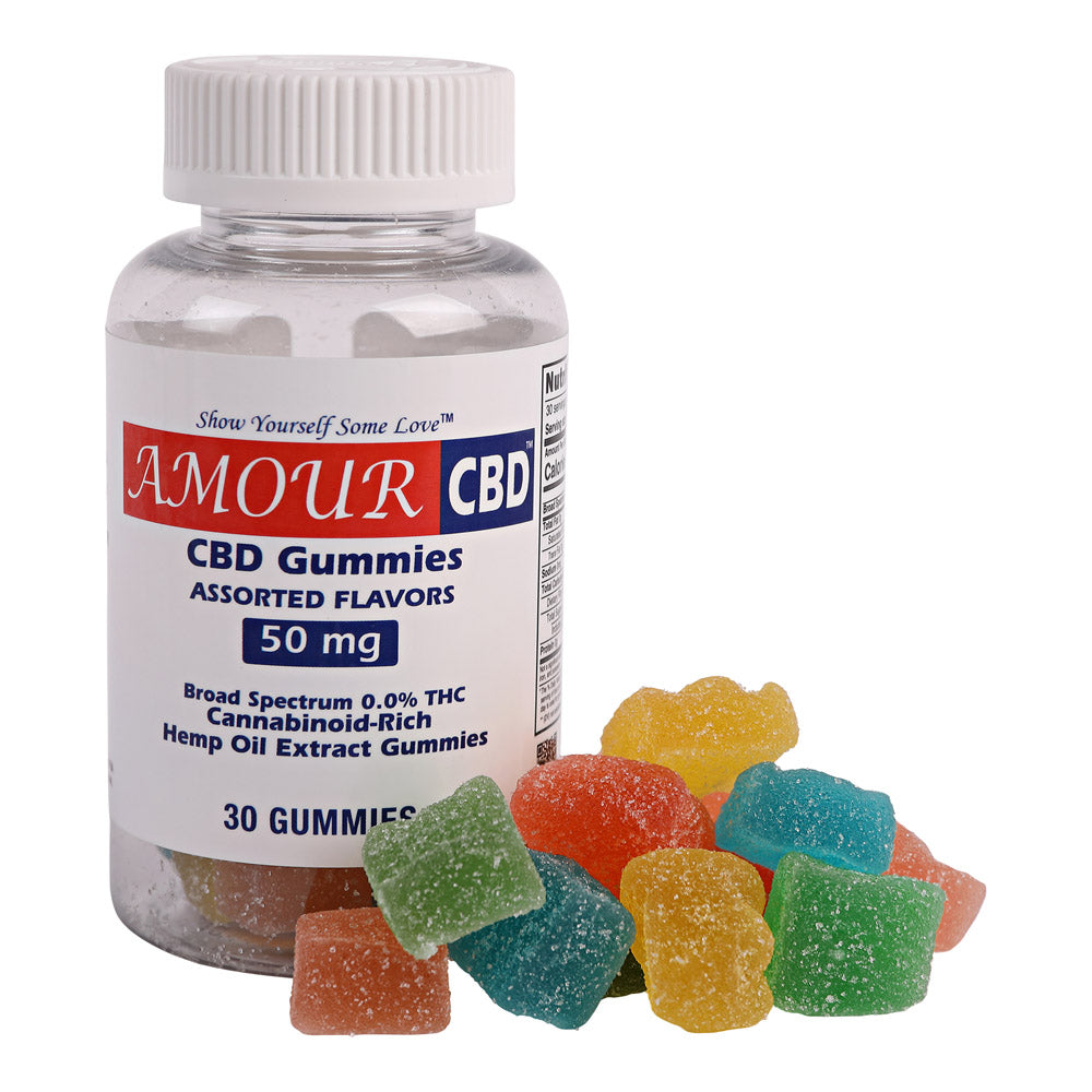AmourCBD™ Gummies, 50mg CBD, 20 count